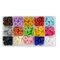 300 Pack Colorful Buttons for Craft DIY 15 Assorted Colors Resin Round Buttons for Sewing Flatback Button with Box 4 Holes Crafts Buttons Mixed Color Manual Button DIY Handmade Ornament Buttons (15mm)